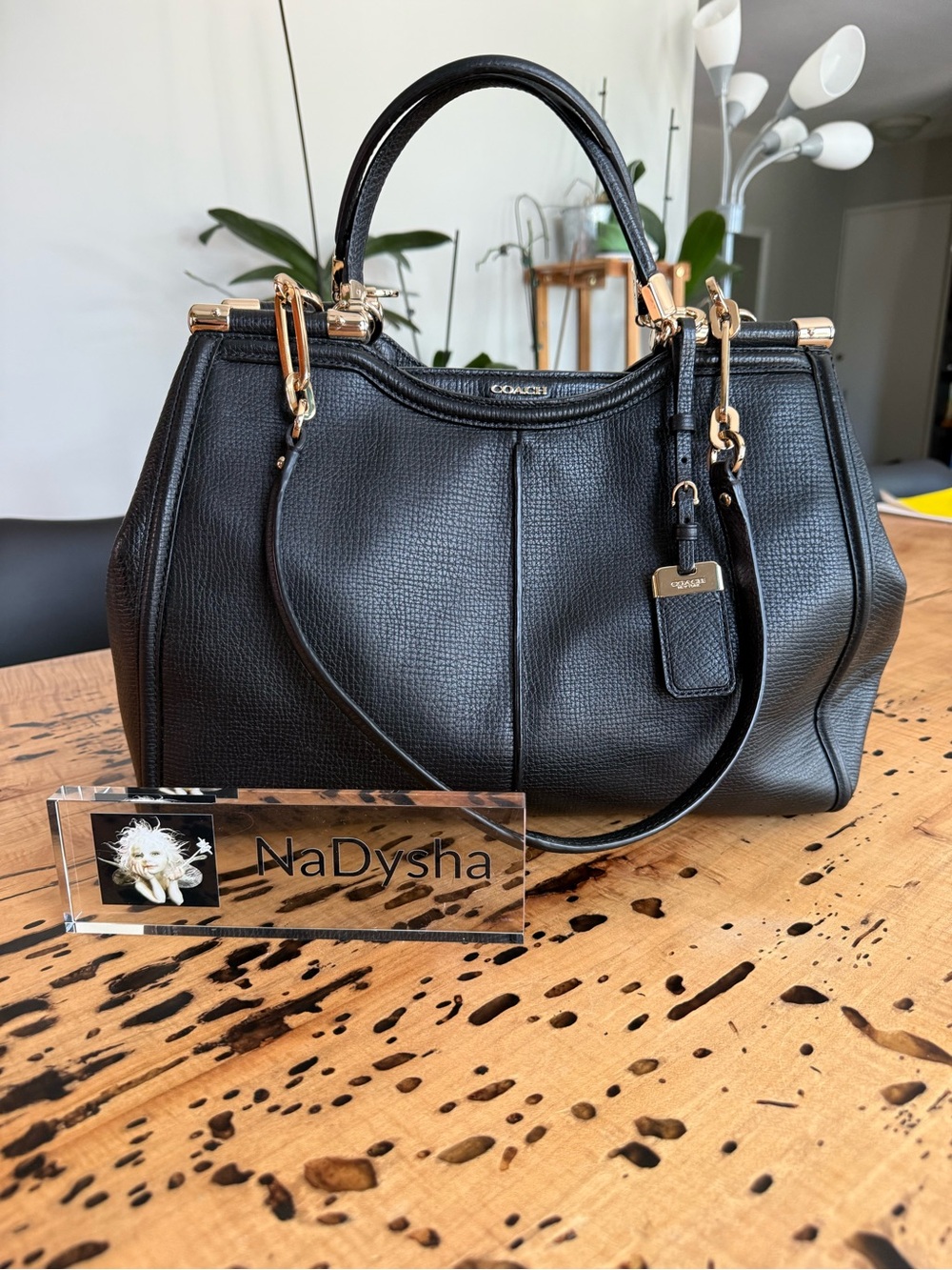 Coach MADISON TEXTURED LEATHER PINNACLE CAROLINE SATCHEL (COACH F32378) - Picture 13 of 16